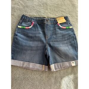 Thereabouts Pull-On Denim Midi Shorts Size 16 NWT